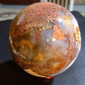 Natural Four Season Moss Agate Sphere - Earthy Tones